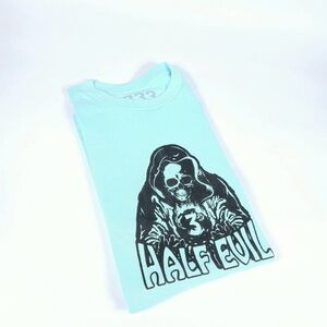 333 Half Evil graphic t shirt . reaper  skull head wizard dude